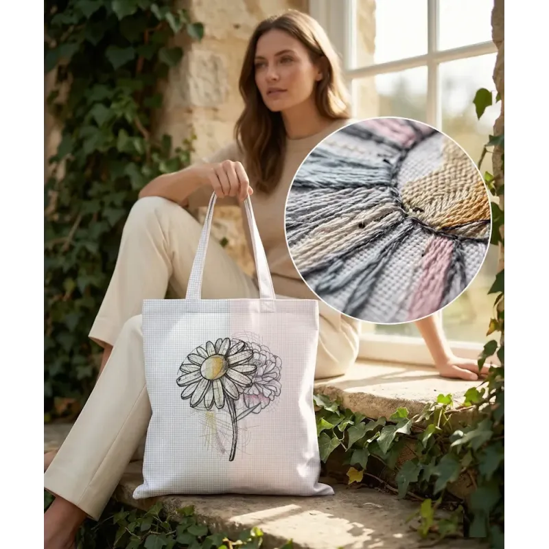 Chamomile Hydrangea Embroidery Design | Floral Art