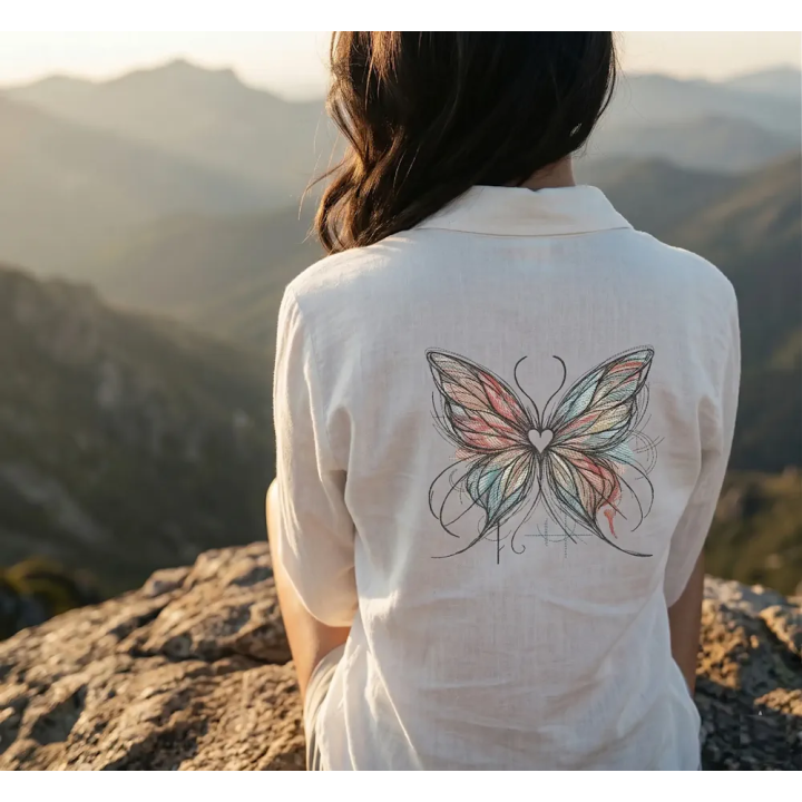 Free Butterfly All the Colors of Love Embroidery Design File