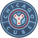 Chicago Cubs Wrigleyville City Connect logo embroidery design featuring vibrant colors and intricate stitching details.