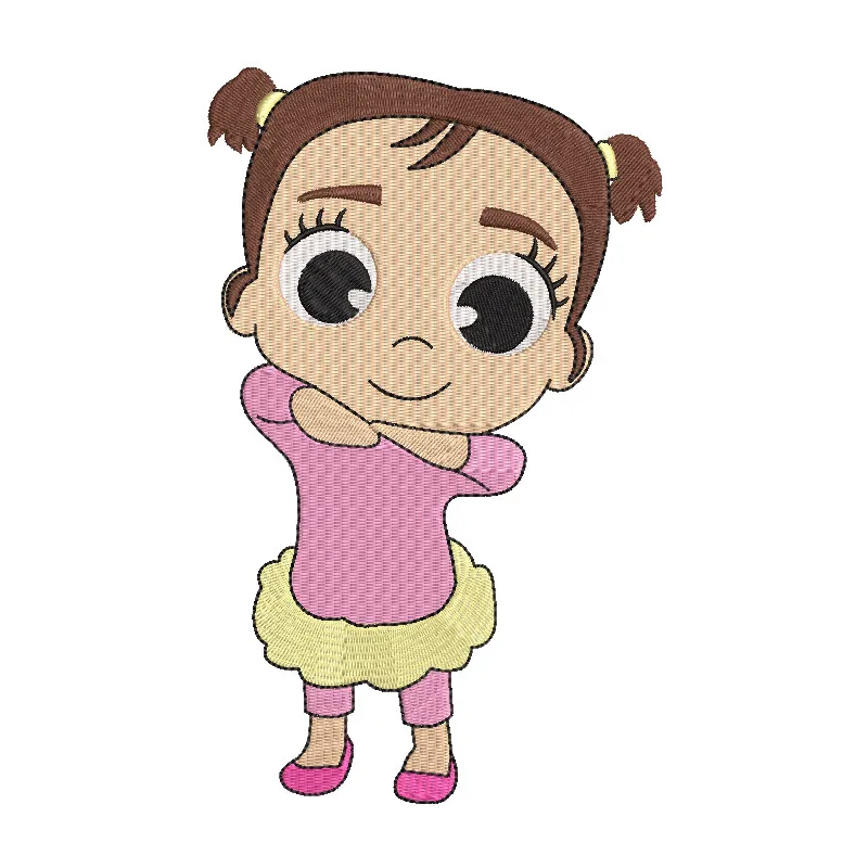 Cece Cocomelon embroidery design featuring colorful characters and playful elements in a cheerful layout.