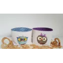 Owl wearing glasses embroidery design preview showing stitched details