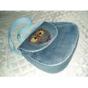 Owl in glasses embroidery design preview showing stitched pattern detail