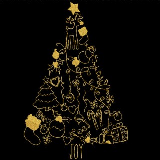 Christmas Funny Tree embroidery design - Embroidery Design