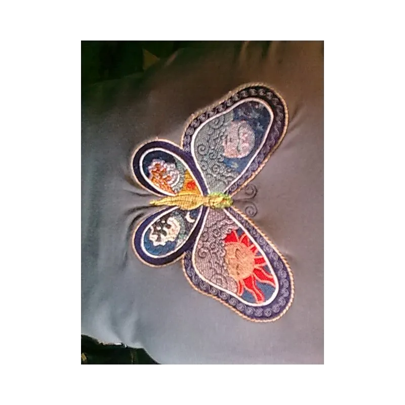 Fantastic Butterfly Night and Day free embroidery design