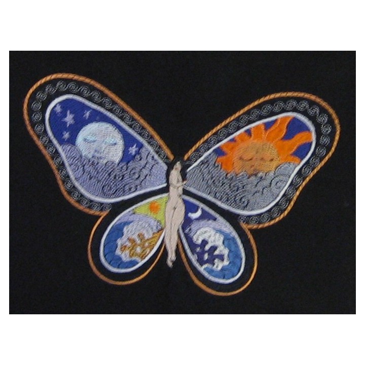 Fantastic Butterfly Night and Day free embroidery design
