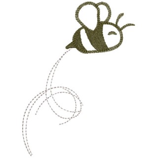 Flying bee embroidery design - Embroidery Design