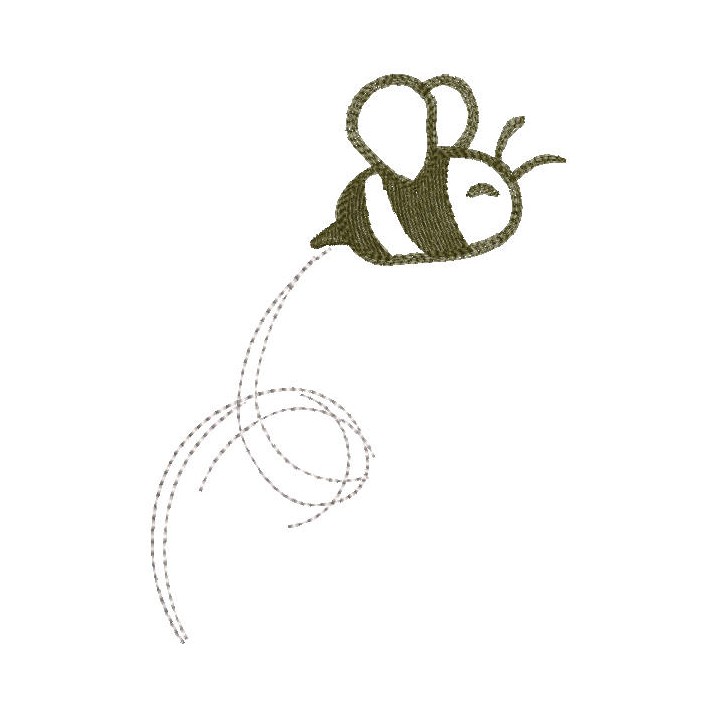 Flying bee embroidery design - Embroidery Design