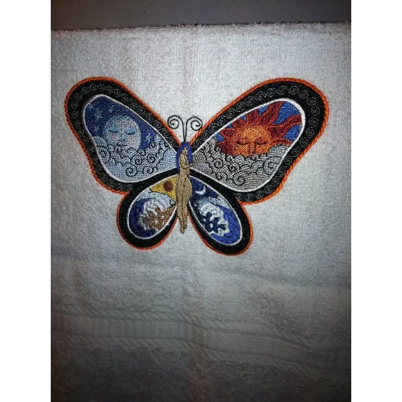 Fantastic Butterfly Night and Day free embroidery design