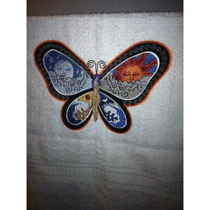 Fantastic Butterfly Night and Day free embroidery design