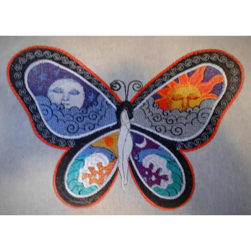 Fantastic Butterfly Night and Day free embroidery design