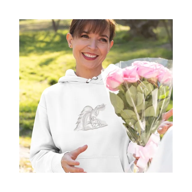 Sleeping Angel Sketch Embroidery - Peaceful Baby Design