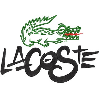 Lacoste art logo embroidery design - Embroidery Design