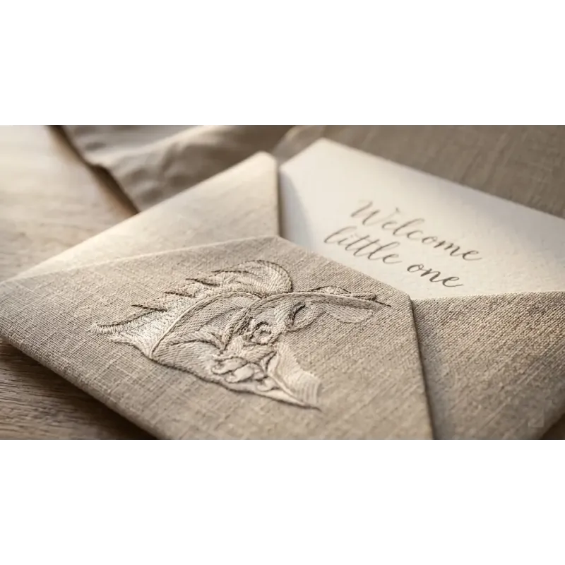 Sleeping Angel Sketch Embroidery - Peaceful Baby Design