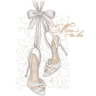 My wedding stilettos embroidery design - Embroidery Design