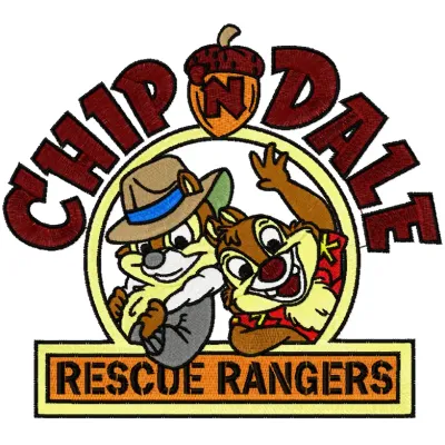 Chip & Dale Rescue Rangers big size embroidery design