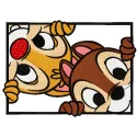 Chip & Dale frame embroidery design