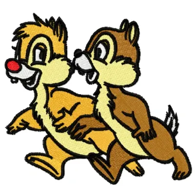 Chip & Dale embroidery design