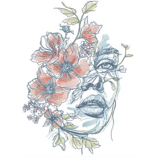 Flowery spring fills embroidery design - Embroidery Design