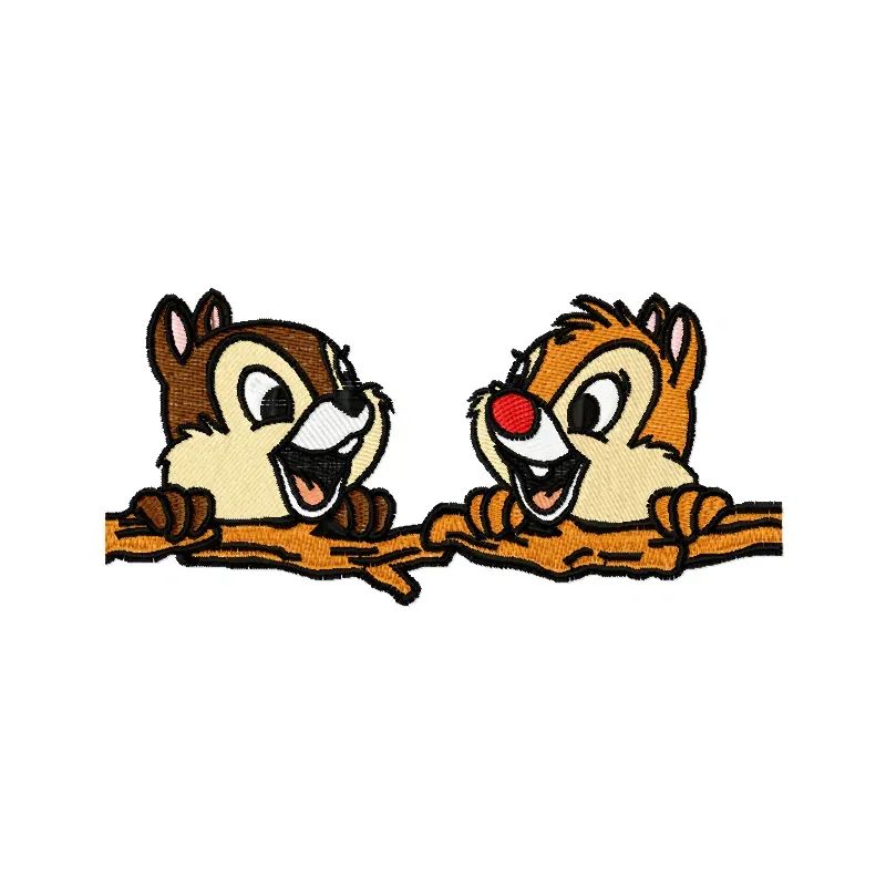 Chip & Dale 2 embroidery design