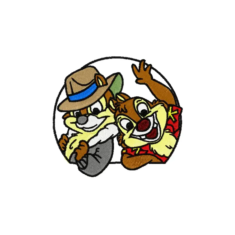 Chip & Dale 3a embroidery design