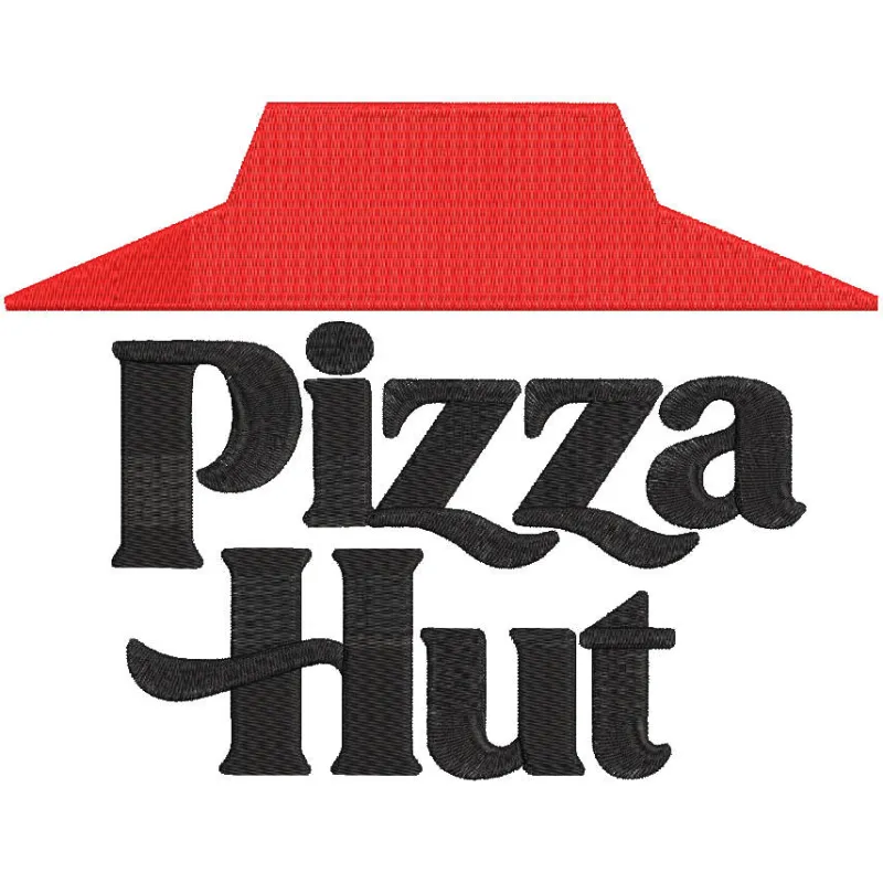 Pizza Hut logo 2026 embroidery design