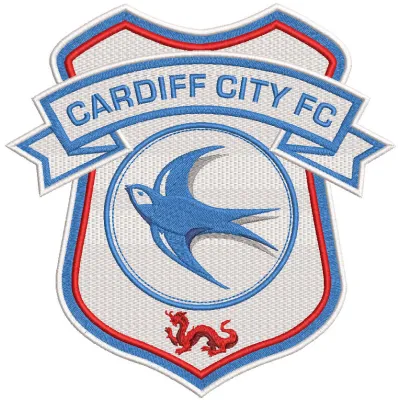 Cardiff City Football Club logo embroidery design