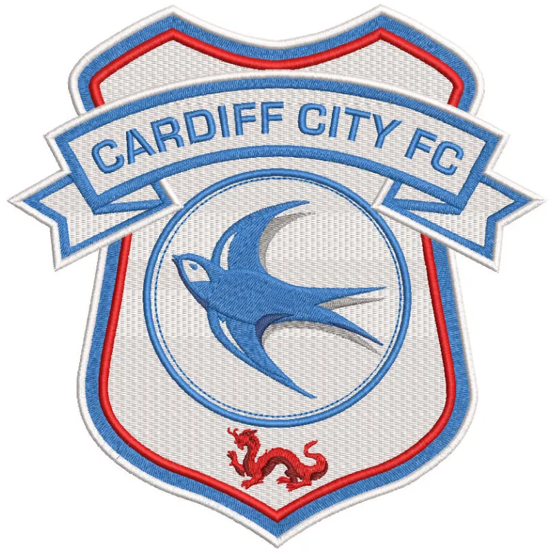 Cardiff City Football Club logo embroidery design