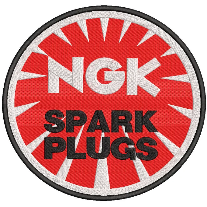 NGK Spark Plugs logo embroidery design