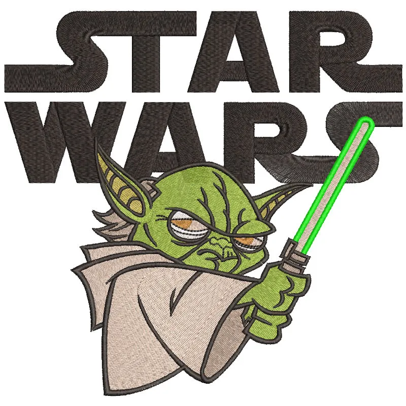 Star Wars Yoda embroidery design