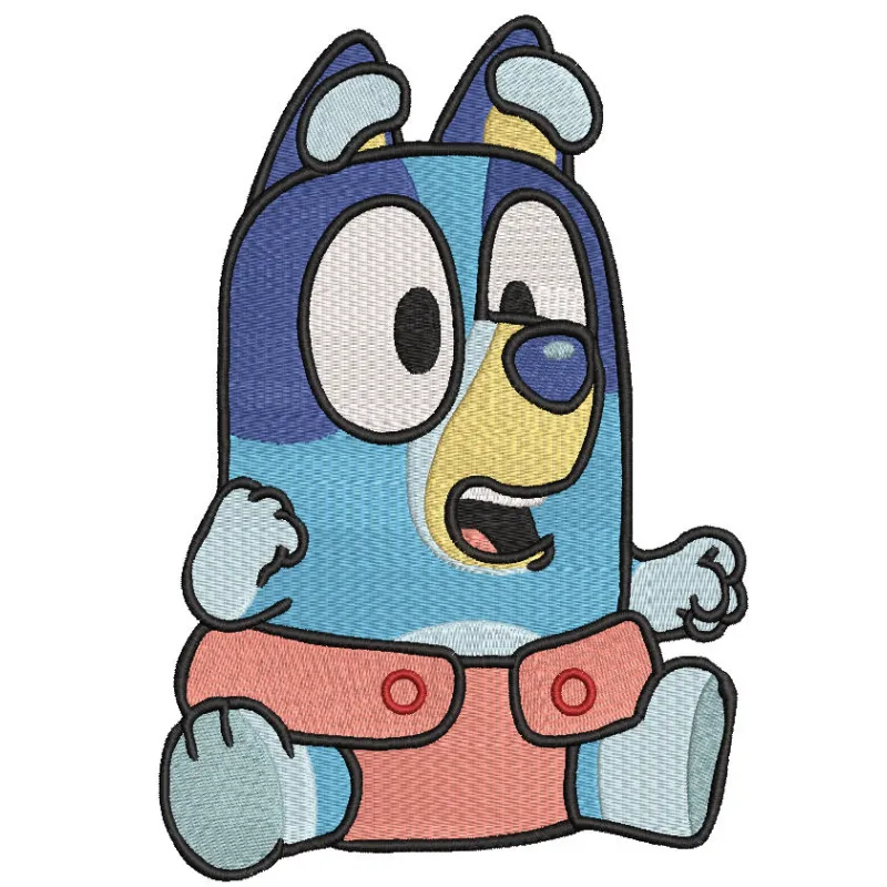 Baby Bluey embroidery design