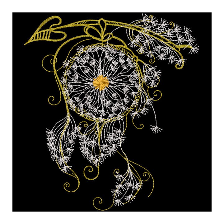 Dandelion Dreamcatcher embroidery design - Embroidery Design