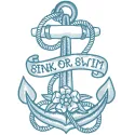 Preview of the 'Sink or Swim 2' embroidery design showcasing nautical themes for creative stitching projects