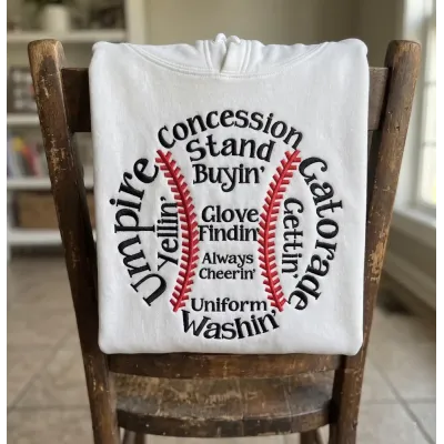 Baseball mom 2 embroidery design - Embroidery Design