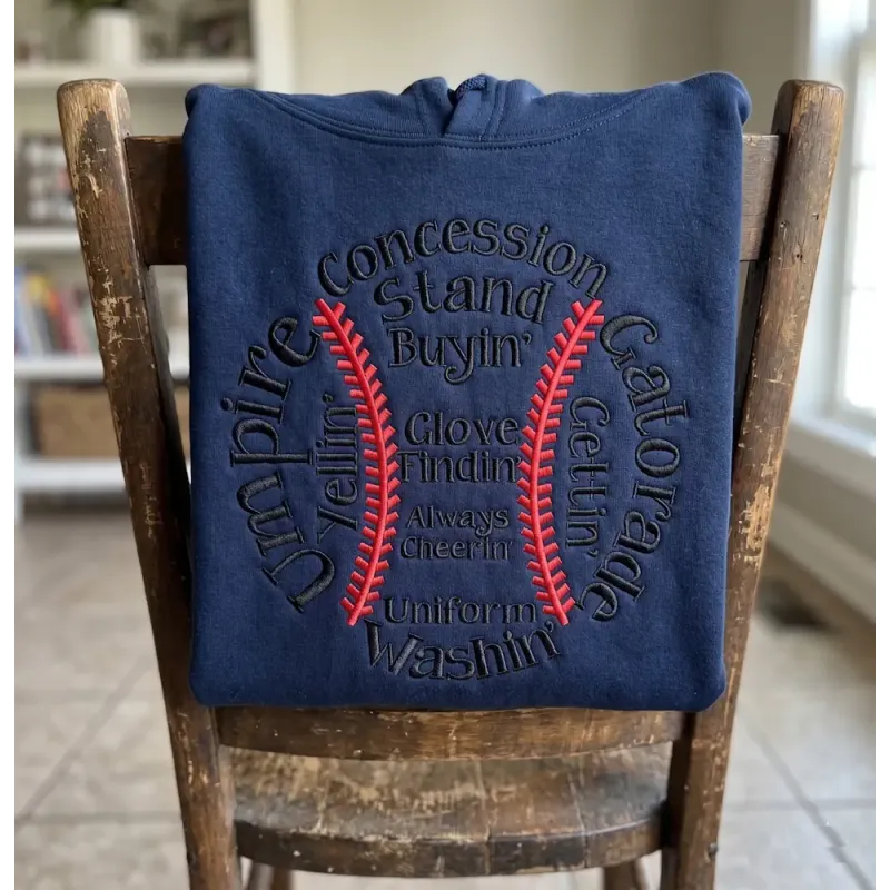 Baseball Mom Embroidery Pattern for Crafters