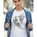 Puppy in the bosom embroidery design preview showing cute dog stitching pattern