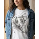 Puppy in the bosom embroidery design preview showing a cute dog motif
