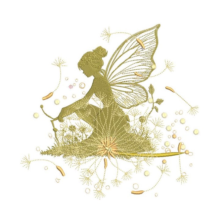 Dandelion fairy embroidery design - Embroidery Design