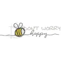 Don't worry bee happy free embroidery design