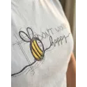 Don't worry bee happy free embroidery design
