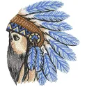 Indian teen embroidery design featuring Native American motifs, ideal for stitching on t-shirts and hoodies