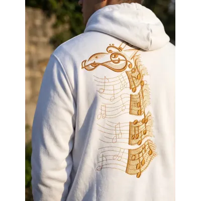 Whimsical Music Giraffe Embroidery Design