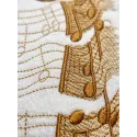Music giraffe embroidery design with colorful notes and musical elements