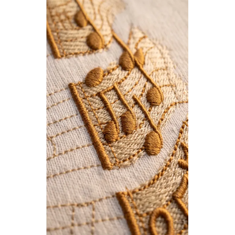 Music giraffe embroidery design with musical notes and playful giraffe motif