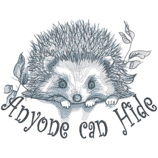 Hedgehog anyone can hide embroidery design - Embroidery Design