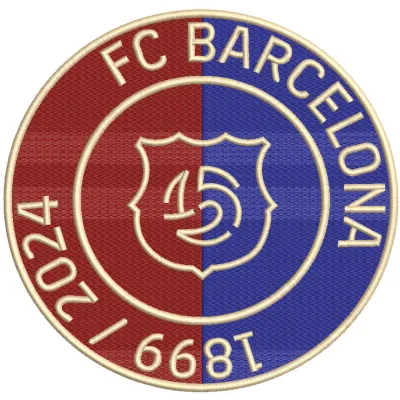 FC Barcelona 125th anniversary Logo embroidery design