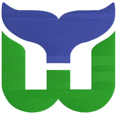 Hartford Whalers logo embroidery design