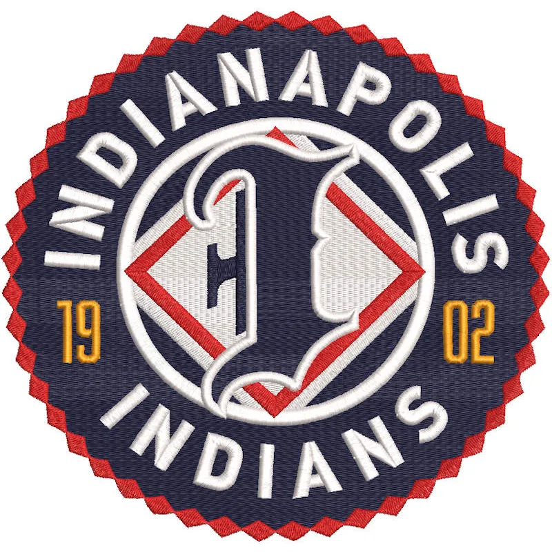 Indianapolis Indians Primary Logo 2026 embroidery design