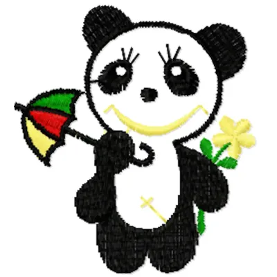 Small Panda free embroidery design
