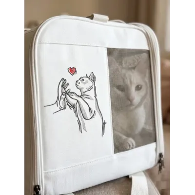 Cat and Human Bond Stitching Pattern for Crafters