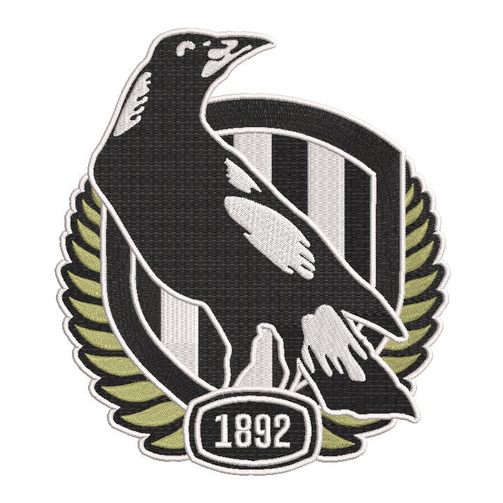 AFL Collingwood Logo embroidery design - Embroidery Design